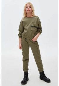 Mayoral dres dziecięcy kolor zielony. Kolor: zielony. Materiał: dresówka #1