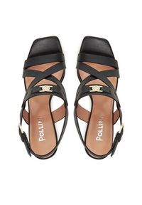 Pollini Sandały SA16358C0MTC0000 Czarny. Kolor: czarny. Materiał: skóra #5