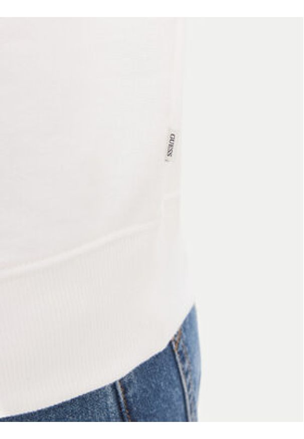 Guess Jeans Bluza W5YQ09 K68I4 Biały Regular Fit. Kolor: biały. Materiał: bawełna