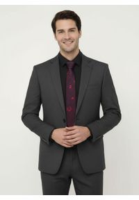 Krawat Męski - Angelo di Monti - Bordo w Kwiaty. Kolor: czerwony. Materiał: tkanina. Wzór: kwiaty. Styl: elegancki, wizytowy #4