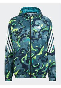 Adidas - adidas Bluza Future Icons Allover Print IJ8844 Zielony Regular Fit. Kolor: zielony. Materiał: syntetyk. Wzór: nadruk
