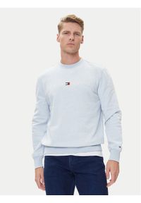 TOMMY HILFIGER - Tommy Hilfiger Bluza Logo MW0MW11596 Niebieski Regular Fit. Kolor: niebieski. Materiał: syntetyk, bawełna #1