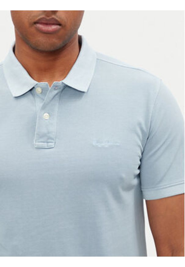 Pepe Jeans Polo New Oliver PM542099 Niebieski Regular Fit. Typ kołnierza: polo. Kolor: niebieski. Materiał: bawełna