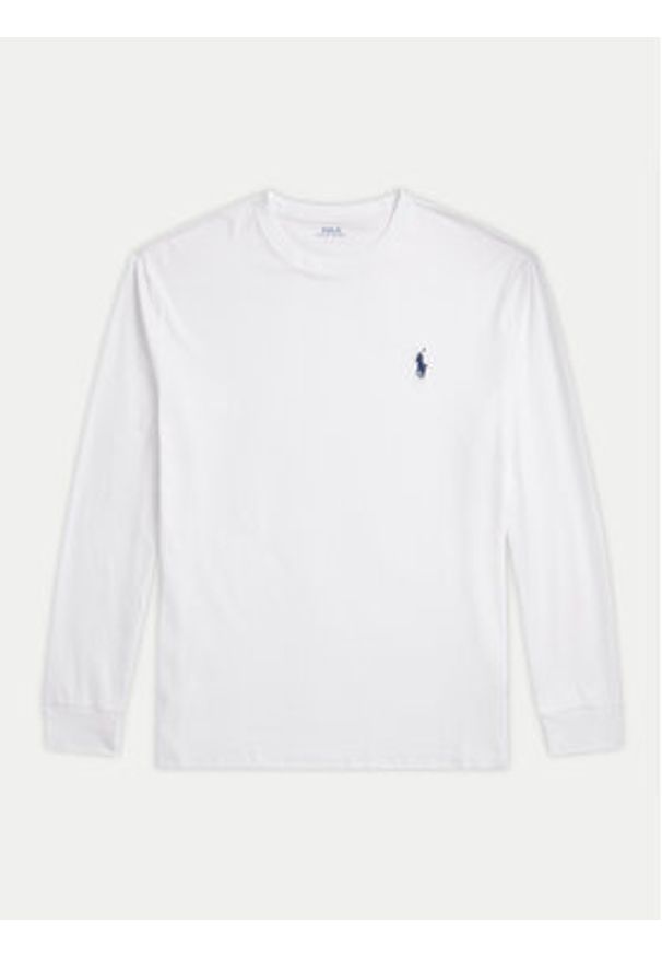 Polo Ralph Lauren Longsleeve 710671467056 Biały Regular Fit. Typ kołnierza: polo. Kolor: biały. Materiał: bawełna. Długość rękawa: długi rękaw