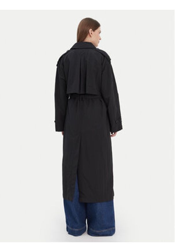 TOMMY HILFIGER - Tommy Hilfiger Trencz WW0WW45632 Czarny Oversize. Kolor: czarny. Materiał: syntetyk