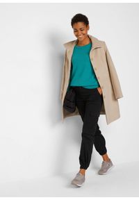 bonprix - Sweter dzianinowy z okrągłym dekoltem. Kolor: niebieski. Materiał: dzianina. Długość: długie #3