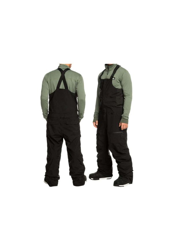 Męskie Spodnie Quiksilver Technical Snow Bib Pants. Kolor: czarny. Materiał: poliester. Sezon: zima. Sport: narciarstwo