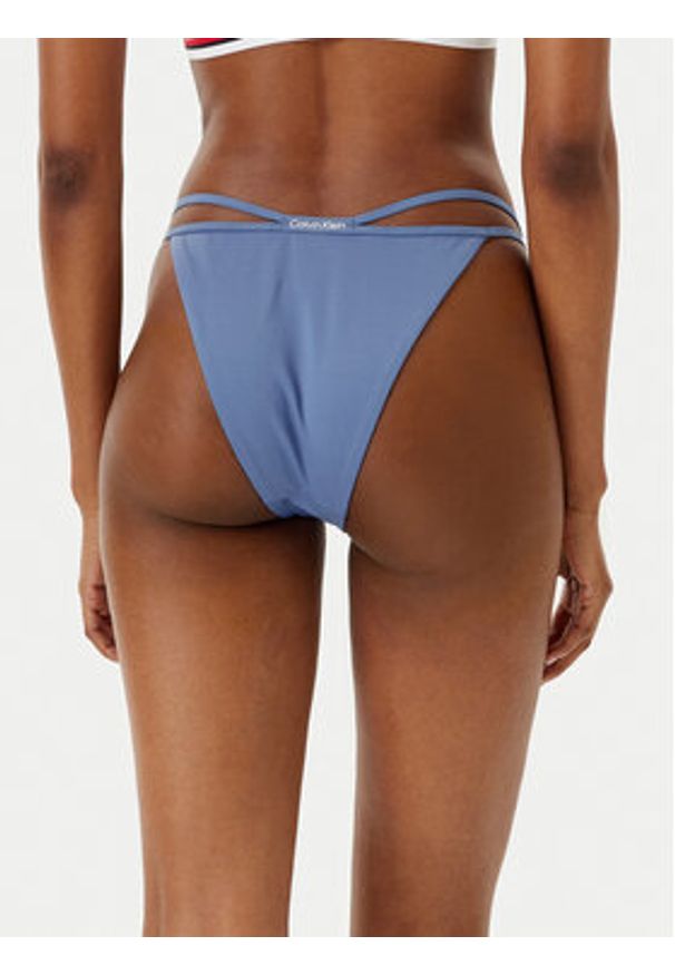 Calvin Klein Swimwear Dół od bikini KW0KW02828 Niebieski. Kolor: niebieski. Materiał: syntetyk