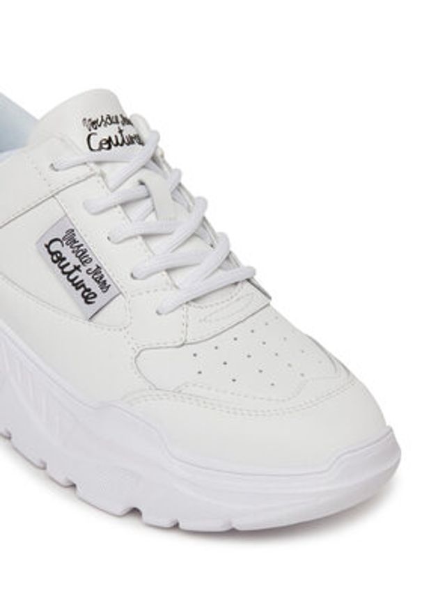 Versace Jeans Couture Sneakersy 78VA3SC2 Biały. Kolor: biały. Materiał: skóra