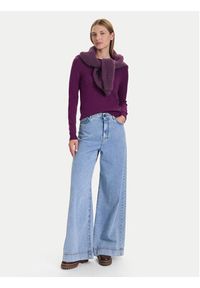 United Colors of Benetton - United Colors Of Benetton Sweter 1002D1K01 Fioletowy Regular Fit. Kolor: fioletowy. Materiał: wełna #3