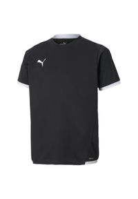 Koszulka dla dzieci Puma teamLIGA Jersey Junior. Kolor: biały, wielokolorowy, czarny. Materiał: jersey #1