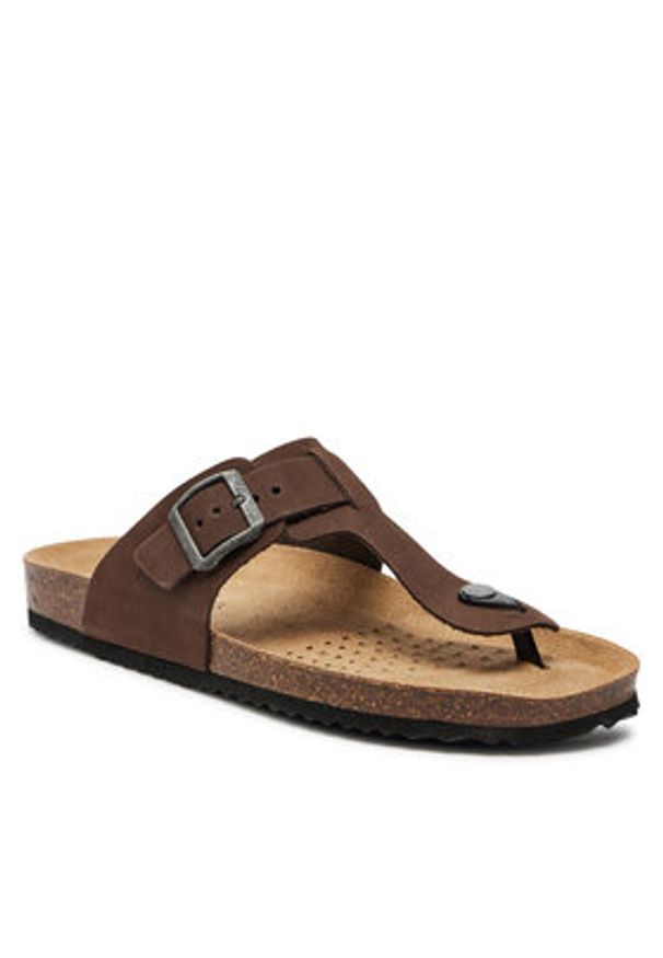Geox Japonki U Sandal Ghita D U159VD 00032 C6024 Brązowy. Kolor: brązowy. Materiał: skóra, nubuk