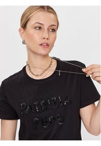 Patrizia Pepe T-Shirt 2M4281/J043-K103 Czarny Regular Fit. Kolor: czarny. Materiał: bawełna #9