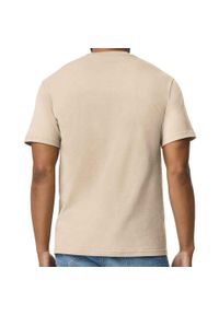GILDAN - Bawełniana Lekka Koszulka Unisex Dla Dorosłych. Kolor: beżowy. Materiał: bawełna
