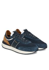 Pepe Jeans Sneakersy Buster Serie M PMS600008 Granatowy. Kolor: niebieski. Materiał: skóra, zamsz #4