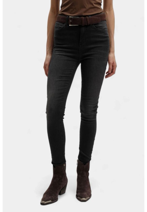 Damskie Spodnie Jeansowe Mustang Style Georgia Super Skinny Denim Black 1016903 4000 802