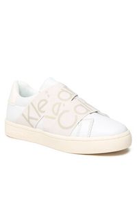 Calvin Klein Jeans Sneakersy Classic Cupsole Elast Webbng YW0YW00911 Biały. Kolor: biały. Materiał: skóra