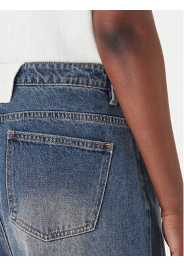 Eleh Jeansy EL098 Niebieski Wide Leg. Kolor: niebieski