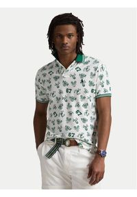 Polo Ralph Lauren Polo 710963484001 Biały Custom Slim Fit. Typ kołnierza: polo. Kolor: biały. Materiał: bawełna