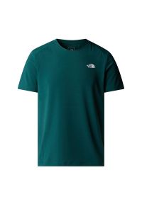 Koszulka męska The North Face Lightning Alpine 0A87H76GI1 - zielona. Kolor: zielony. Materiał: elastan, poliester, materiał. Długość rękawa: krótki rękaw. Długość: krótkie