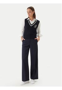 GANT - Gant Sweter 4805441 Granatowy Regular Fit. Kolor: niebieski. Materiał: bawełna #4