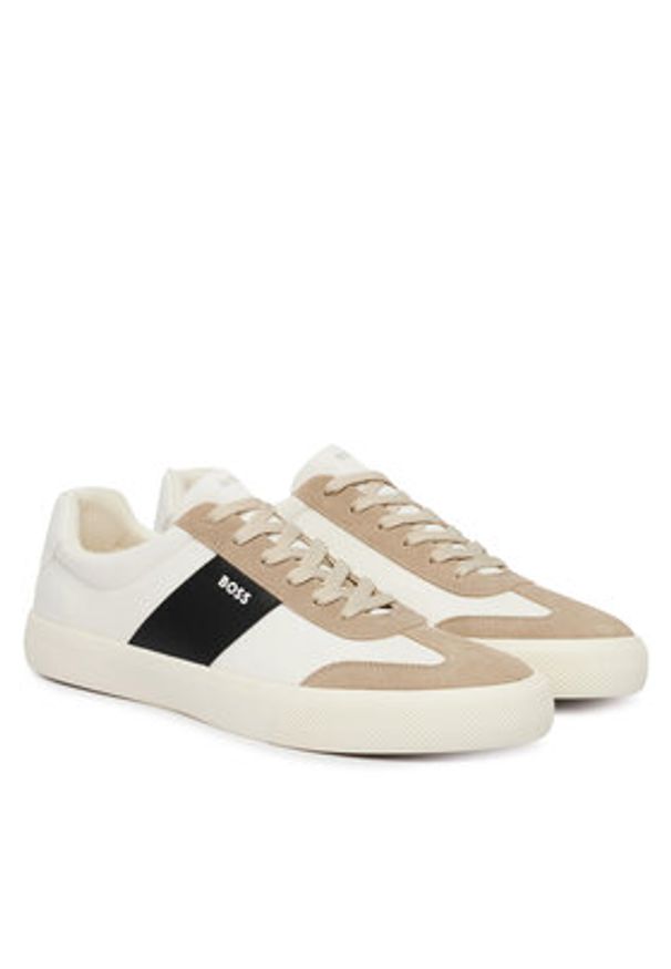 BOSS Sneakersy Aiden 50563847 Beżowy. Kolor: beżowy. Materiał: materiał