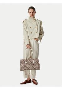 TOMMY HILFIGER - Tommy Hilfiger Torebka Th Grace Satchel Jacquard AW0AW18754 Brązowy. Kolor: brązowy #1