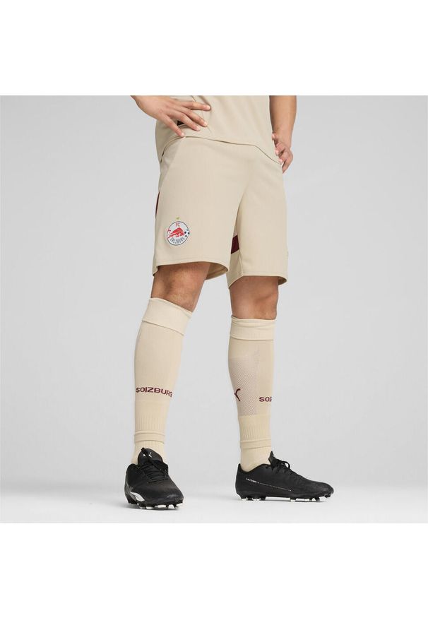 Puma - Męskie szorty FC Red Bull Salzburg 24/25 PUMA Granola Team Regal Red Beige. Kolor: czerwony, wielokolorowy, beżowy. Sport: piłka nożna
