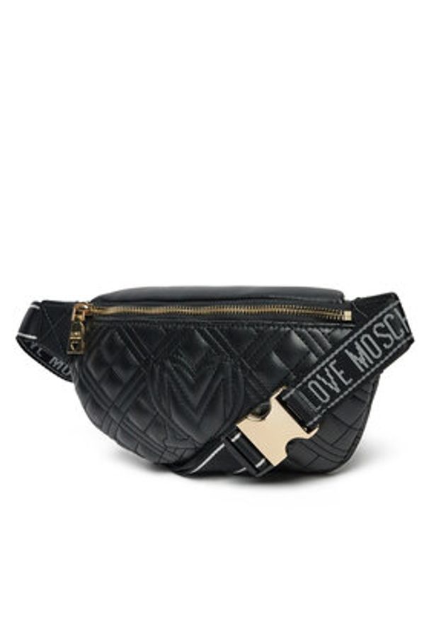 Love Moschino - LOVE MOSCHINO Saszetka nerka JC4003PP1MLA0000 Czarny. Kolor: czarny. Materiał: skóra
