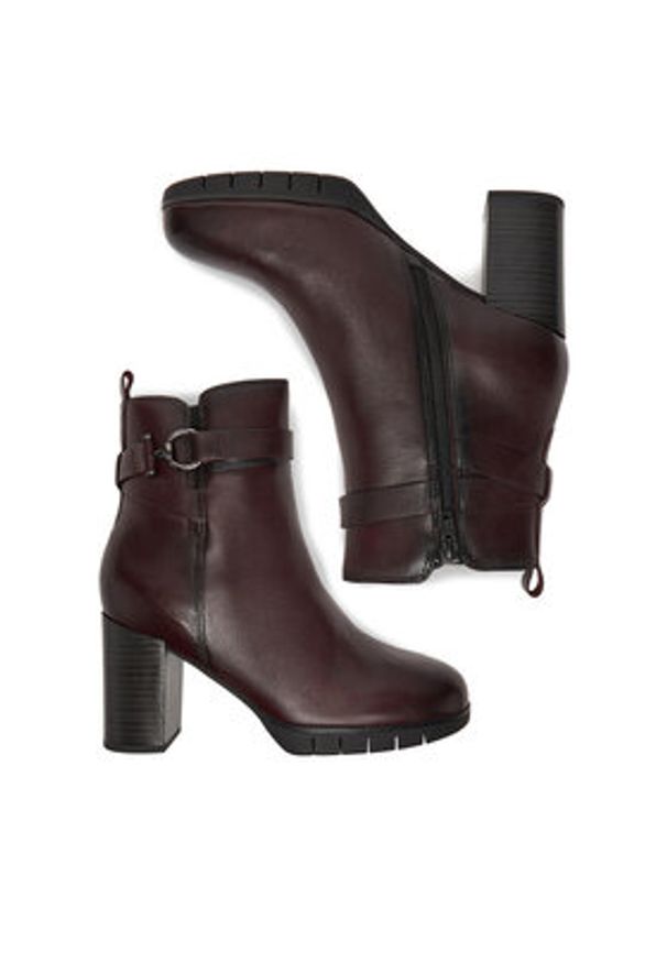 Lasocki Botki CEO-WB-DALILA-25 Bordowy. Kolor: czerwony. Materiał: skóra