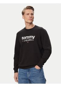 Tommy Jeans Bluza Graphic DM0DM23392 Czarny Regular Fit. Kolor: czarny. Materiał: bawełna #1