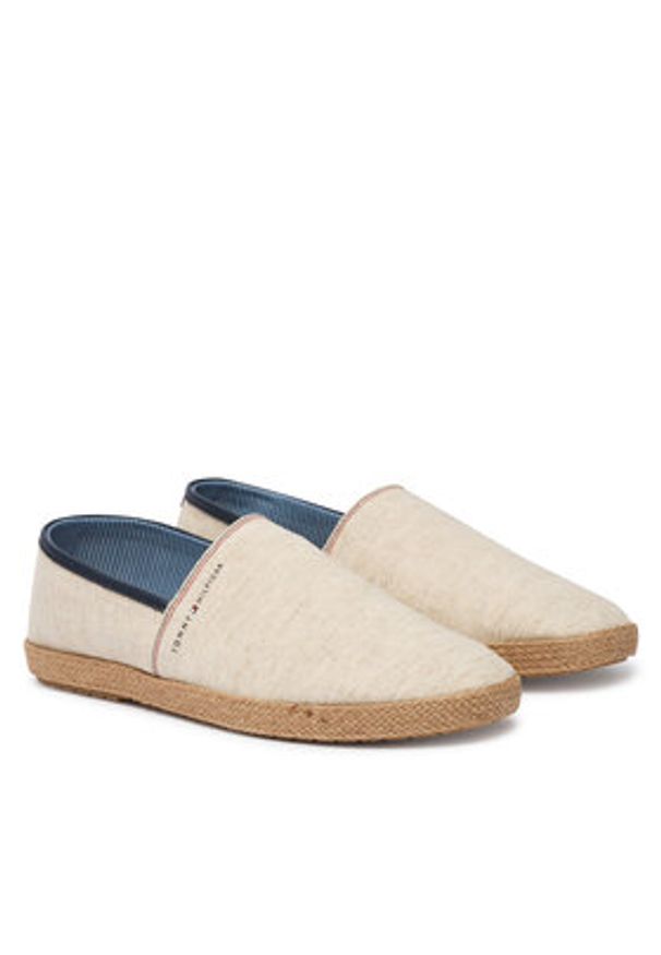 TOMMY HILFIGER - Tommy Hilfiger Espadryle Hilfiger Chambray Espadrille FM0FM05793 Écru. Kolor: kremowy. Materiał: materiał