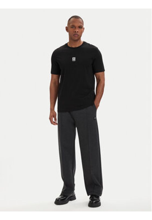 Hugo - HUGO T-Shirt Darusi 50561126 Czarny Regular Fit. Kolor: czarny. Materiał: bawełna