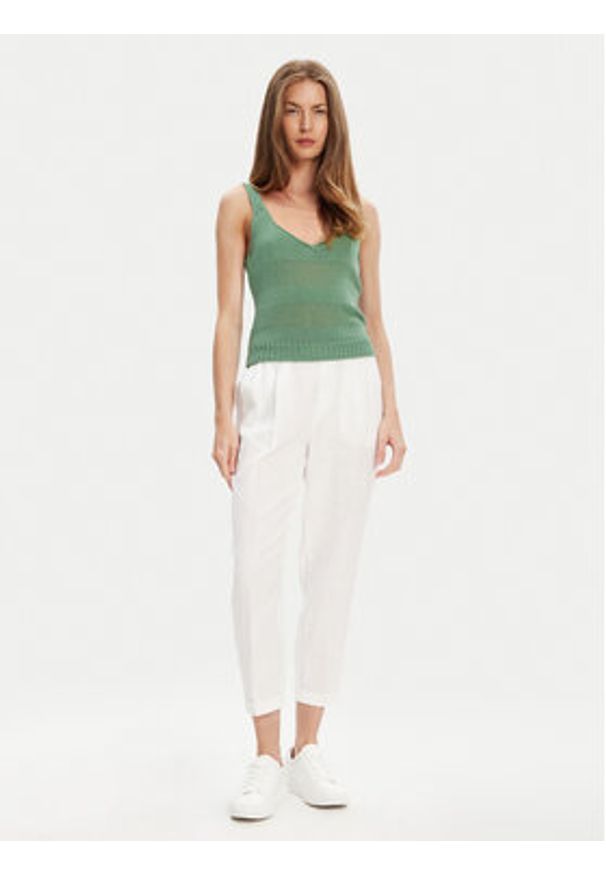 United Colors of Benetton - United Colors Of Benetton Top 1898DH018 Zielony Relaxed Fit. Kolor: zielony. Materiał: bawełna