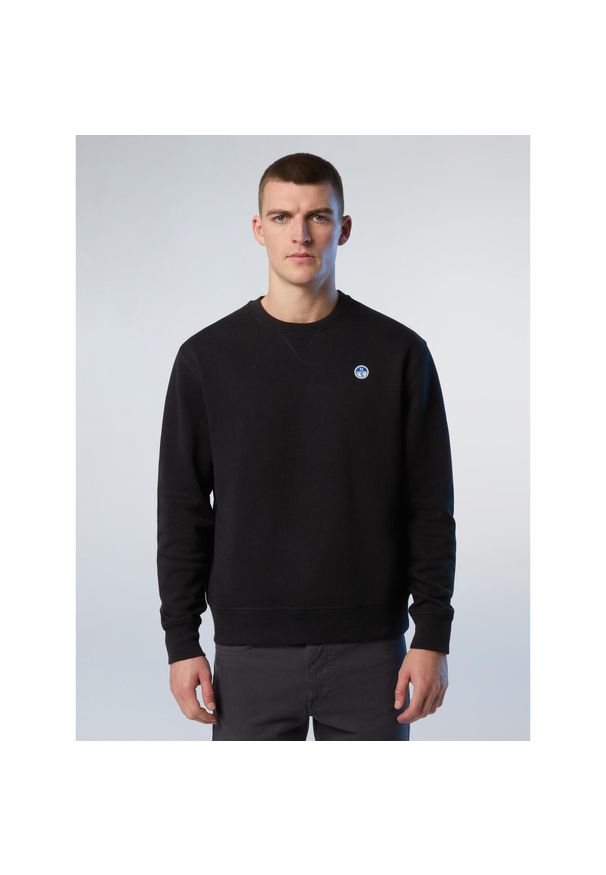 North Sails - Bluza polarowa NORTH SAILS CREWNECK SWEATSHIRT Czarny. Kolor: czarny. Materiał: polar