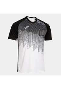 Męska Koszulka Joma Tiger VI - 3XL - Biały/Czarny, Oddychający Bawełna. Kolor: czarny, biały, wielokolorowy. Materiał: bawełna, materiał. Sport: piłka nożna