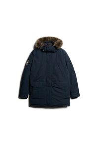 Parka z syntetycznym futrem Superdry Everest. Okazja: na co dzień. Kolor: niebieski. Materiał: futro, syntetyk. Sezon: zima. Styl: casual, elegancki #1