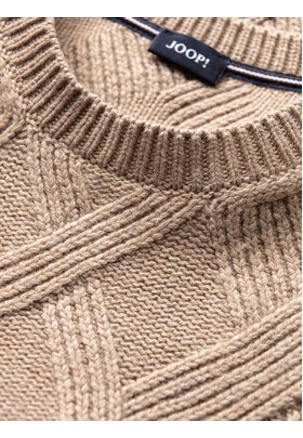 JOOP! Sweter 17 JK-28Diamondo 30043058 Beżowy Modern Fit. Kolor: beżowy. Materiał: syntetyk