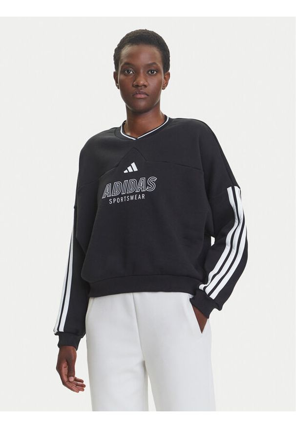 Adidas - adidas Bluza Tiro Cut 3-Stripes JN2673 Czarny Loose Fit. Kolor: czarny. Materiał: bawełna