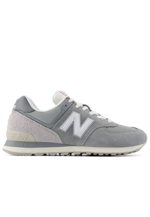 Buty unisex New Balance U574BKR - szare. Kolor: szary. Materiał: syntetyk, materiał, skóra, guma, zamsz. Szerokość cholewki: normalna. Model: New Balance 574