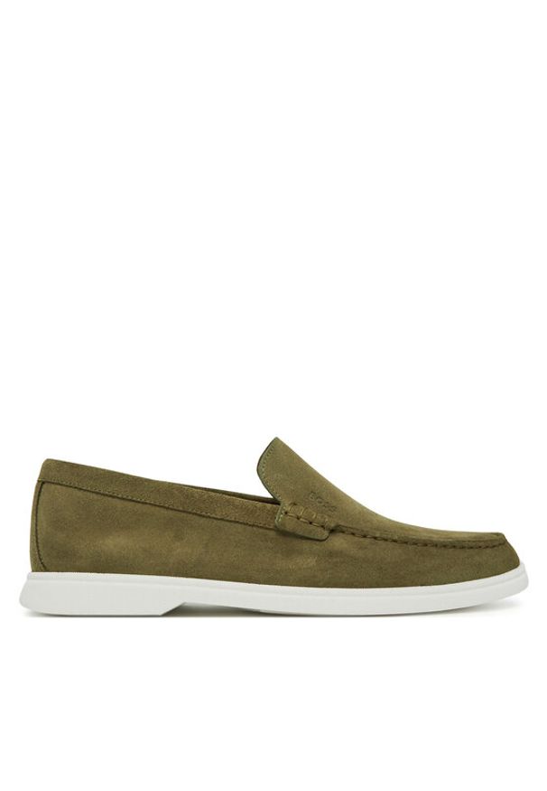 BOSS Mokasyny Sienne 50543083 Zielony. Kolor: zielony. Materiał: skóra, zamsz