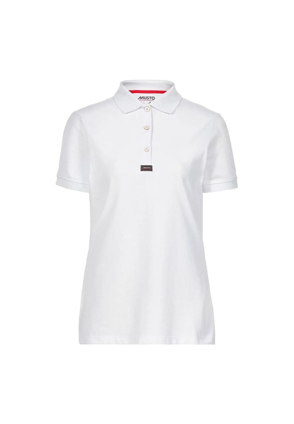 Damska koszulka polo Musto Essential Pique. Typ kołnierza: polo. Kolor: biały