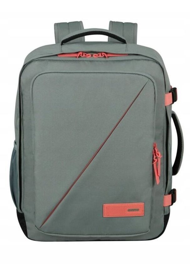 hama - Plecak turystyczny Hama 150909 A635 AMER.TOUR. PLECAK KABINOWY DO WIZZ AIR NA LAPTOPA 15,6 TAKE2CABIN S/M SAGE/CORAL