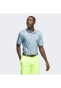 Adidas - Koszulka polo Ultimate365 Print. Typ kołnierza: polo. Kolor: niebieski. Materiał: materiał. Wzór: nadruk. Styl: sportowy