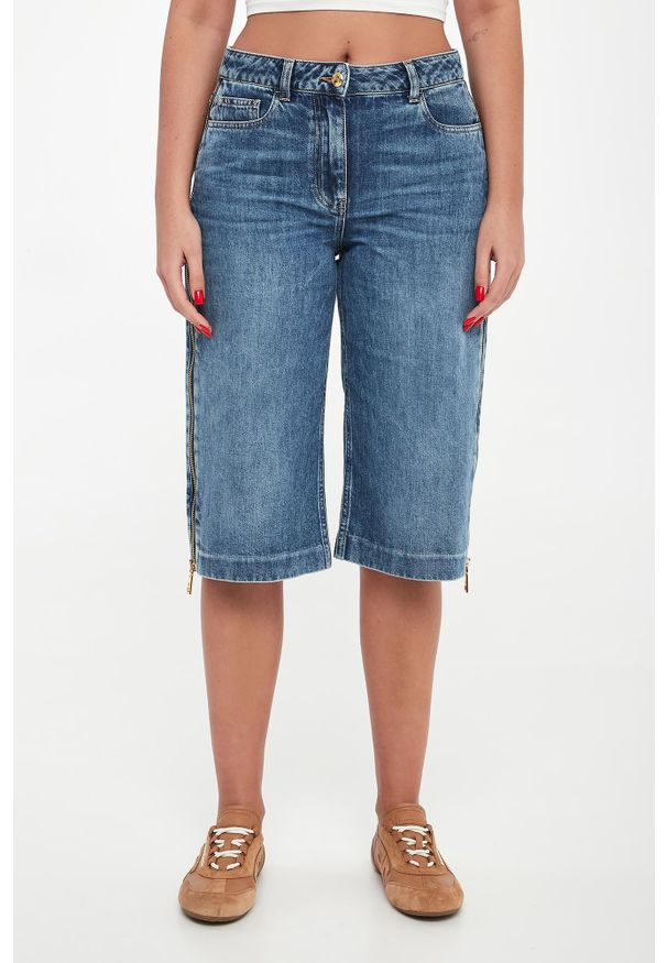 Elisabetta Franchi - Bermudy damskie jeansowe ELISABETTA FRANCHI. Materiał: jeans