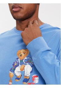 Polo Ralph Lauren Longsleeve 710897346003 Niebieski Classic Fit. Typ kołnierza: polo. Kolor: niebieski. Materiał: bawełna. Długość rękawa: długi rękaw