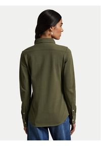 Polo Ralph Lauren Koszula 211924258014 Khaki Slim Fit. Typ kołnierza: polo. Kolor: brązowy. Materiał: bawełna #4