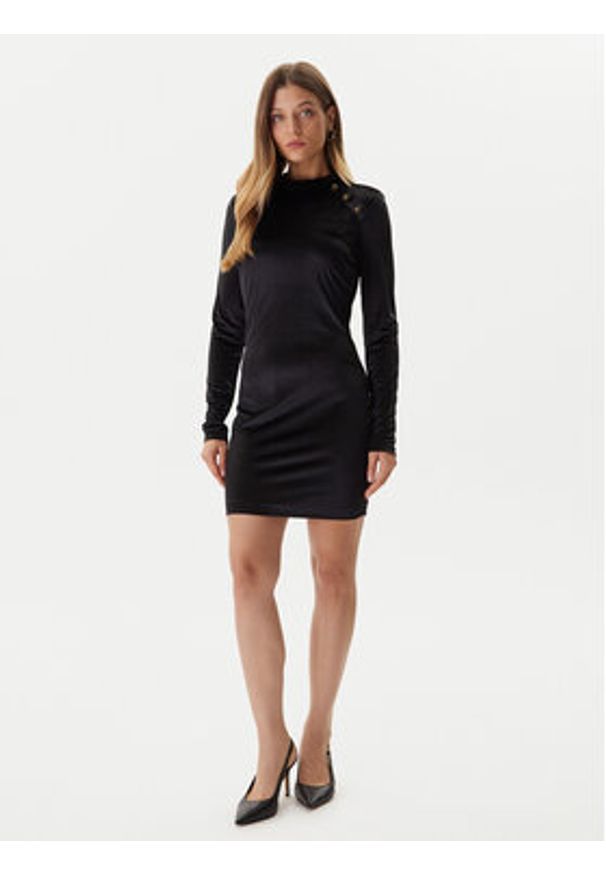 Guess Sukienka koktajlowa W5BK38 KCN22 Czarny Slim Fit. Kolor: czarny. Materiał: syntetyk. Styl: wizytowy