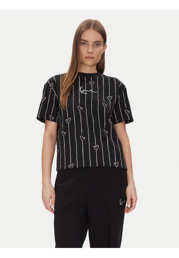 Karl Kani T-Shirt Signature Heart Pinstripe Os 61300126 Czarny Regular Fit. Kolor: czarny. Materiał: bawełna