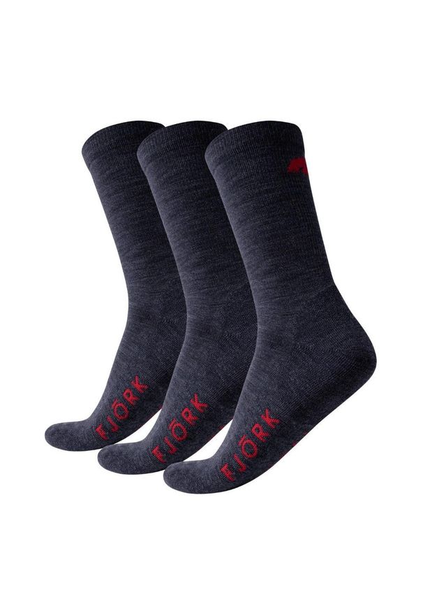 FJORK MERINO - Skarpety Merino Classic Cut - zestaw 3 par. Kolor: niebieski. Materiał: poliamid, wełna, elastan. Sport: bieganie